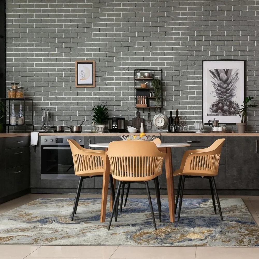 Marble Swirl Abstract Rug